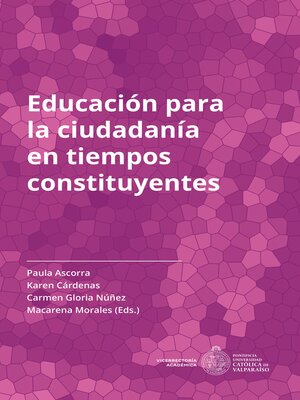 cover image of Educación para la ciudadanía en tiempos constituyente